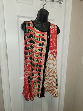 🍉Parsley & Sage, Patterned Sleeveless Tank Dress
